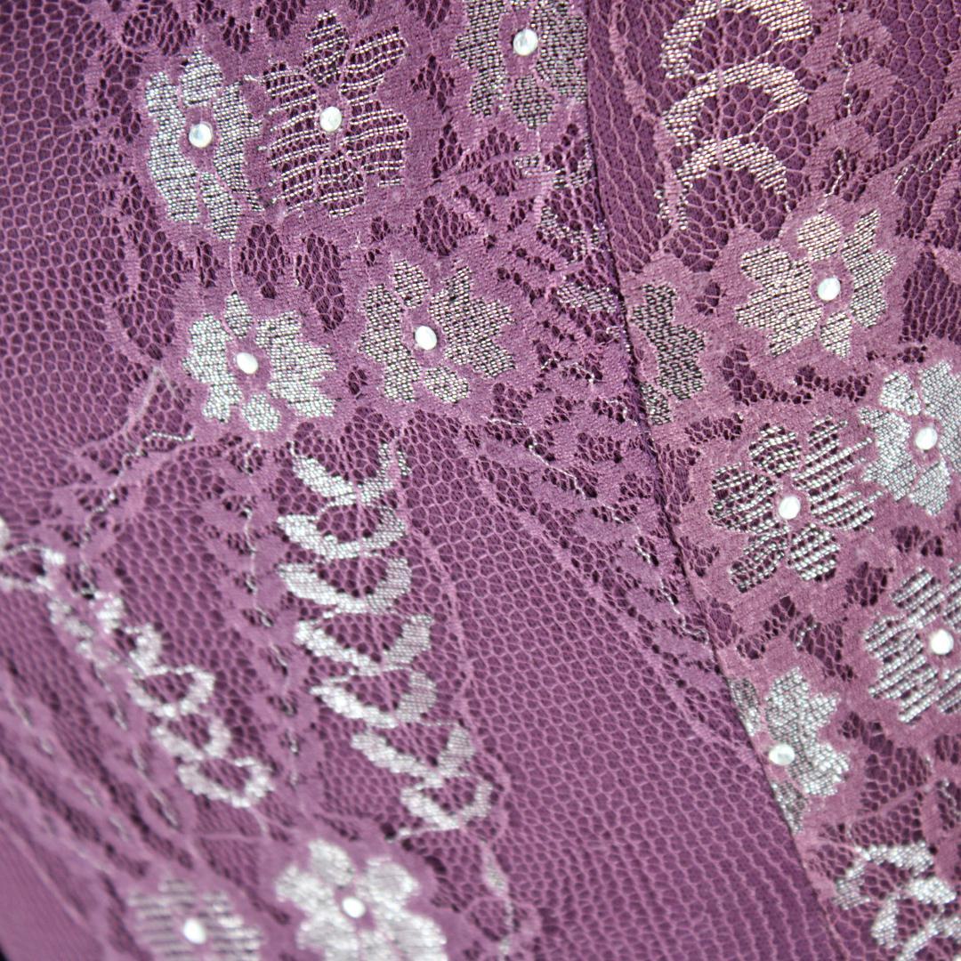 【美品 社交ダンス衣装】ワンピース ドレス solo ICHIOKU 紫