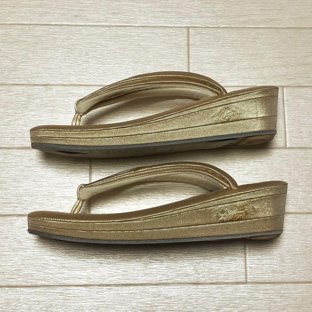 《美品・木箱付》東京胡蝶　草履バッグセット　正絹佐賀錦　フォーマル　二石草履