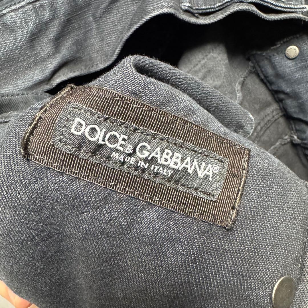 DOLCE&GABBANA パッチワークデニムジャケット　ブラック　再構築
