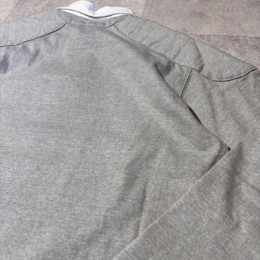 【ラガーシャツ】ラルフローレン　グレー　長袖ポロシャツ　Mサイズ