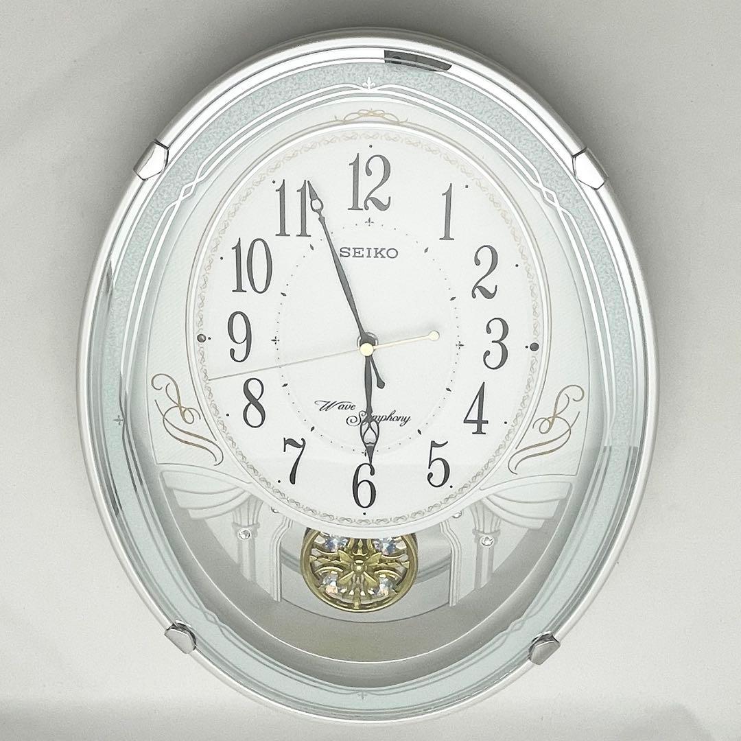 【極美品】SEIKO ウェーブシンフォニー AM258W 掛時計 振り子 音楽