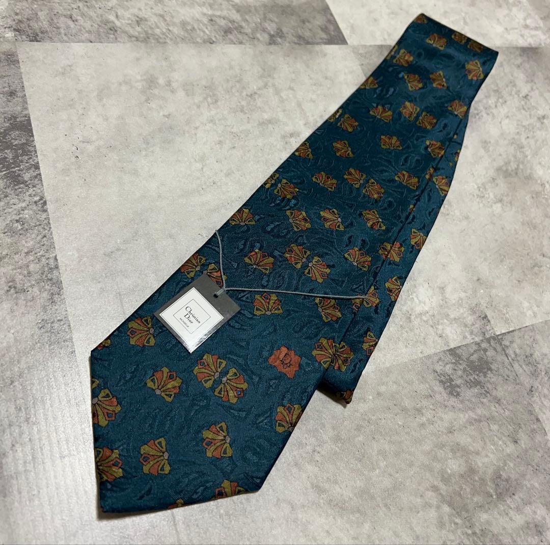 Christian Dior ネクタイ 総柄 シャドウペイズリー 光沢