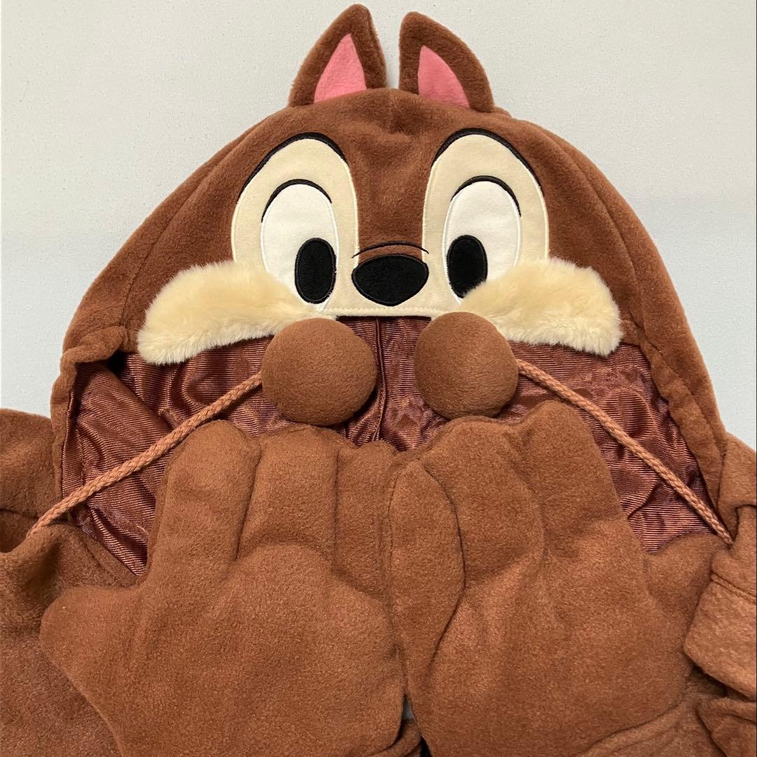 【正規品】チップとデール なりきり フード付き フリースポンチョ 2点セット