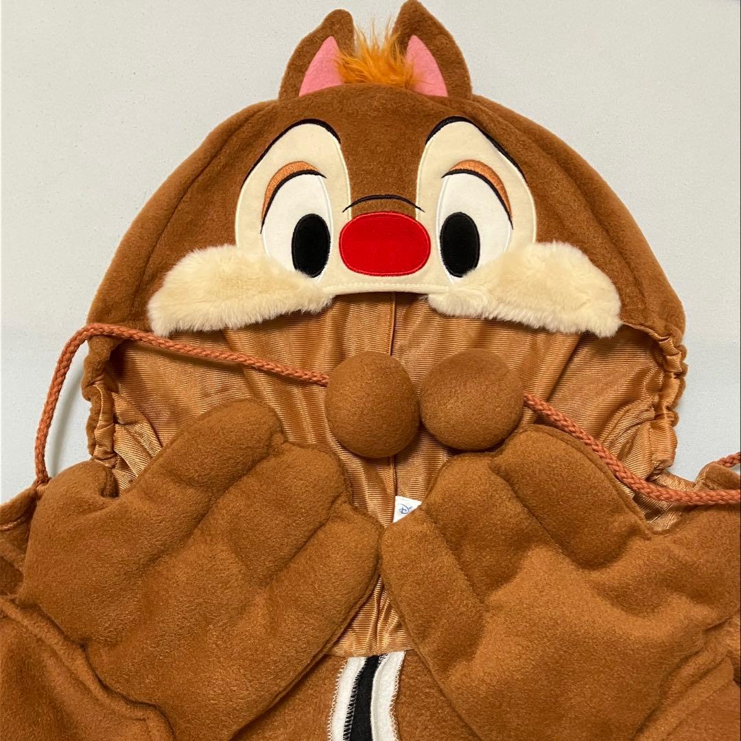 【正規品】チップとデール なりきり フード付き フリースポンチョ 2点セット