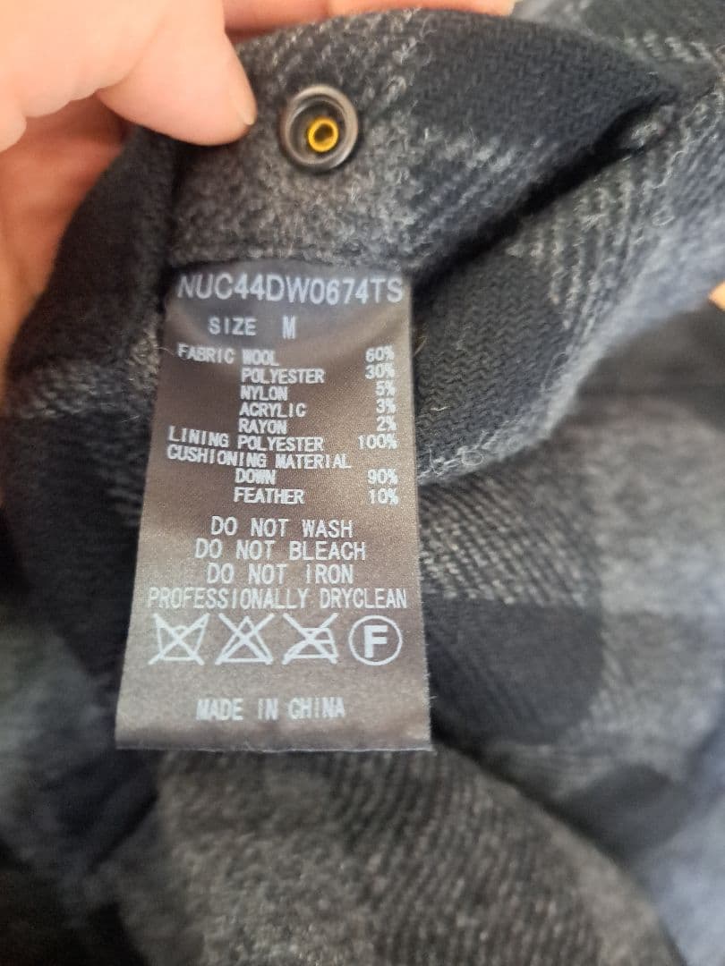 AsuraOSMidikawa Down チェック柄ダウンジャケットM