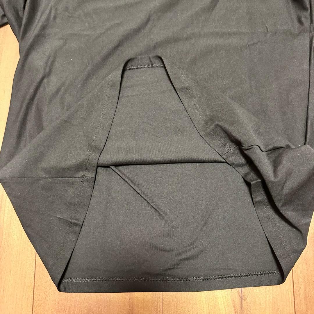 長袖ポロシャツ　ロゴプリントスカート　セットアップ　春夏　サイズL ブラック