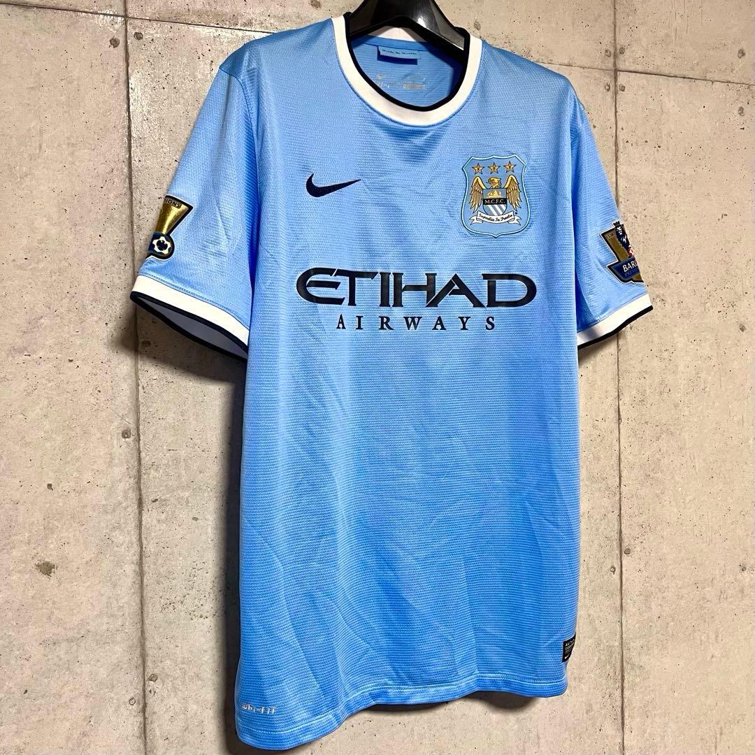 【美品！】13/14 マンチェスター・C ♯16アグエロ【Lサイズ】ホーム