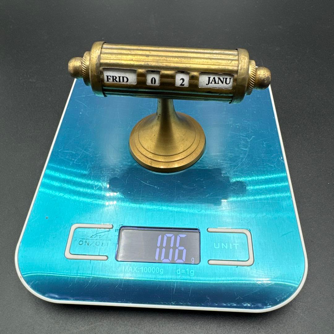 ★ アンティーク 回転式 卓上カレンダー ゴールド ★