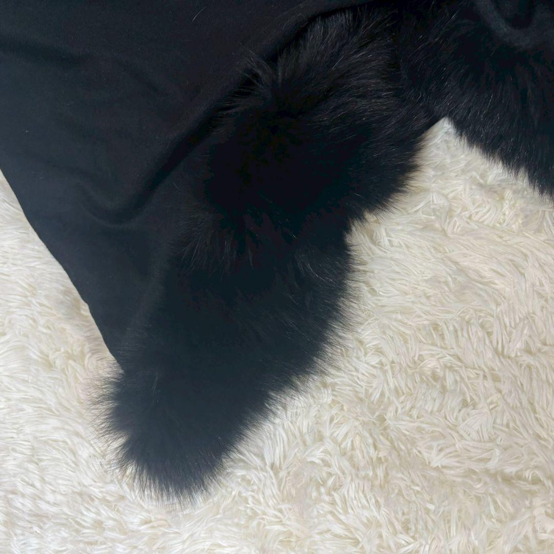 ポテト☆BALMAIN バルマン カシミヤ フォックスファー ポンチョコー