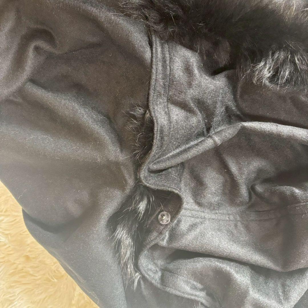 ポテト☆BALMAIN バルマン カシミヤ フォックスファー ポンチョコー