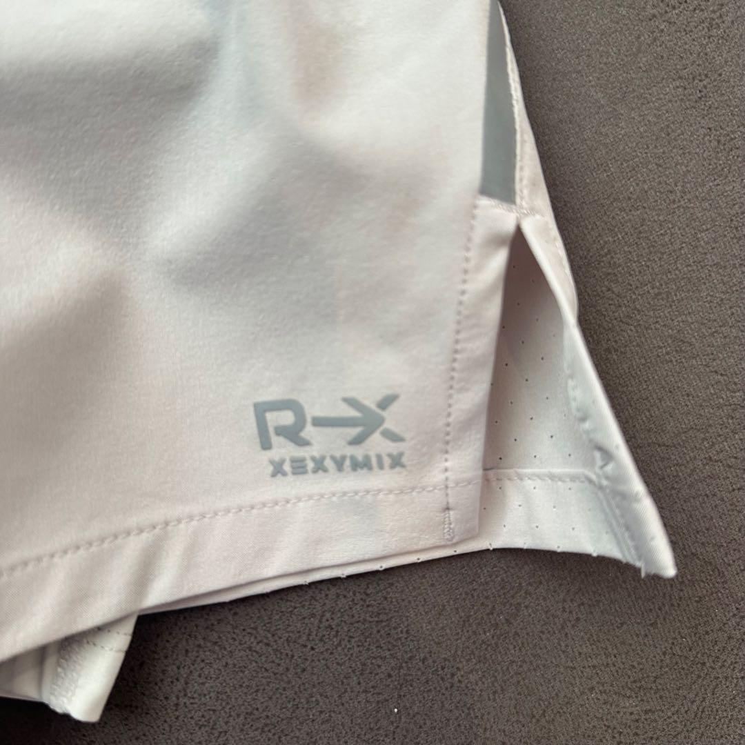 MN382 新品 XEXYMIX ショートパンツ L グレー レギンス付き