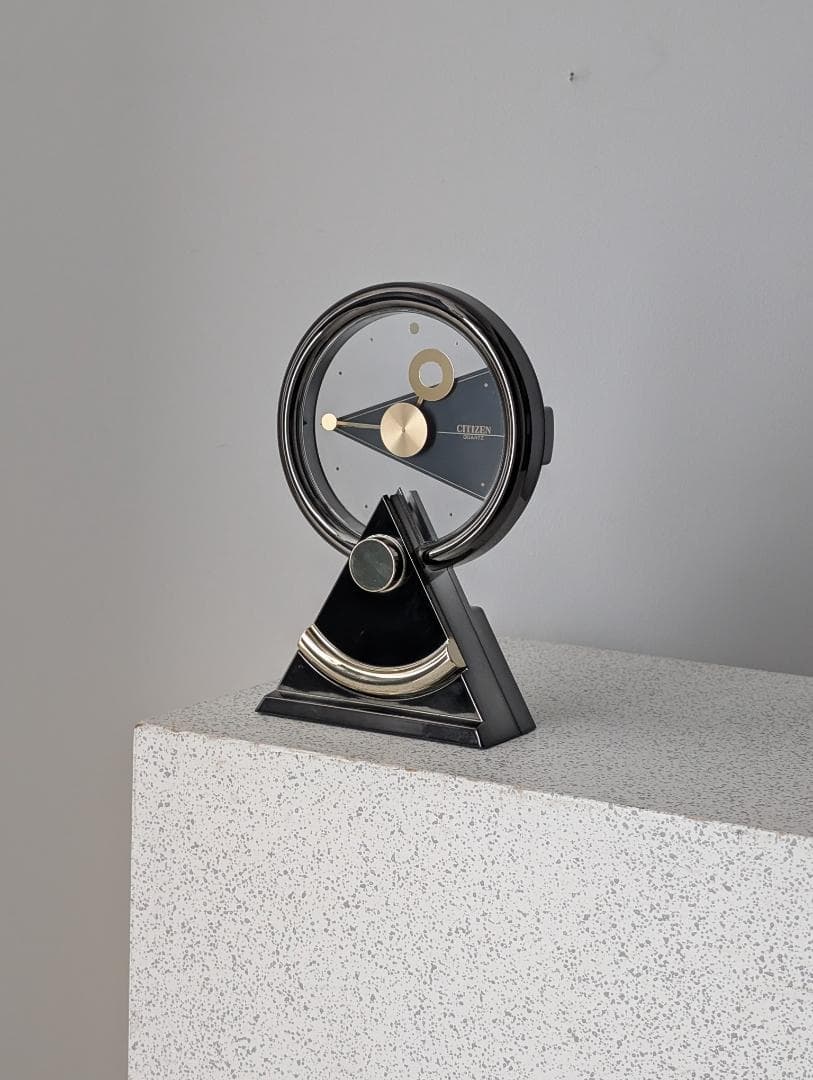 80s ビンテージ シチズン テーブルクロック 振り子 置き時計 スペースエイジ
