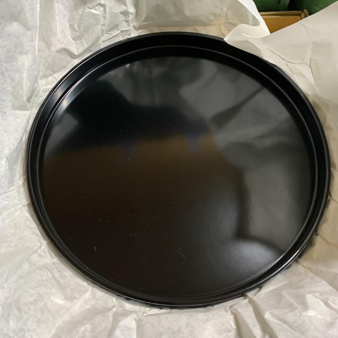 未使用　黒刷毛目松葉　懐石揃10客(懐石膳/椀/盃/杓子/盆/他)