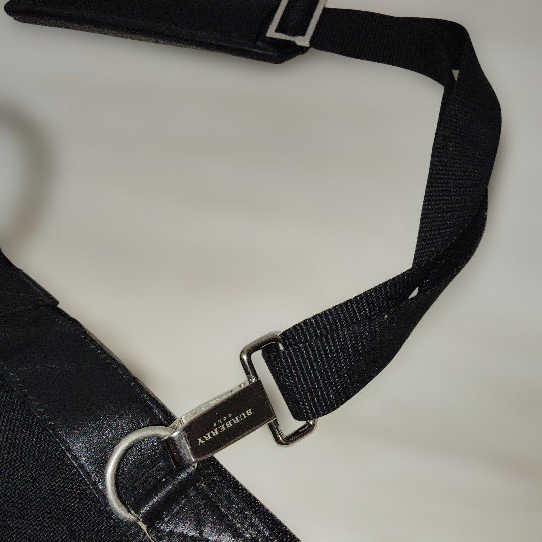 BURBERRY GOLF 黒 ゴルフバッグ　バーバリー　革