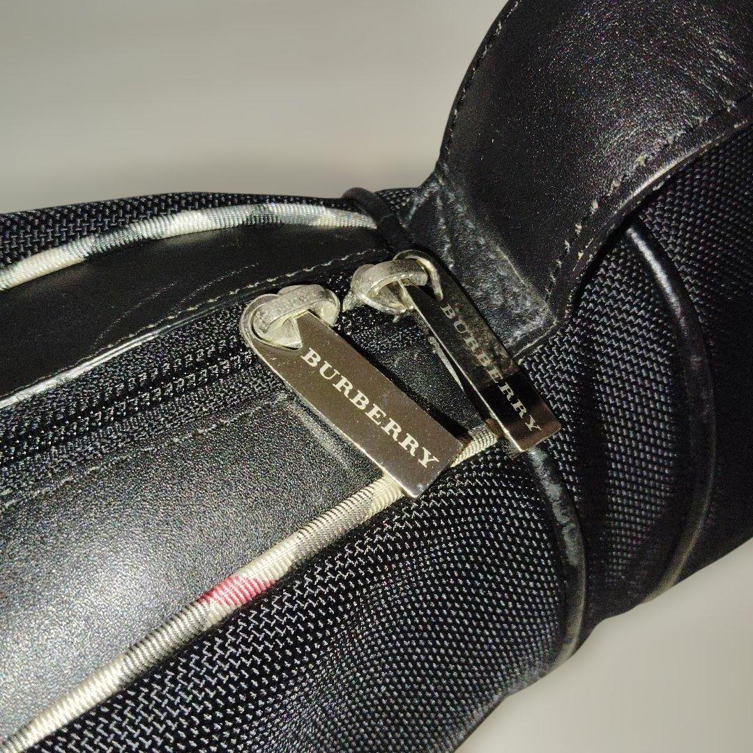 BURBERRY GOLF 黒 ゴルフバッグ　バーバリー　革