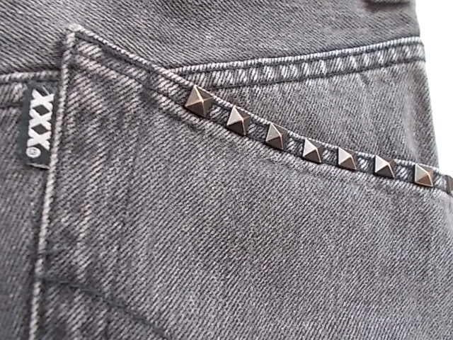 THEE HYSTERIC XXX スタッズ デニムパンツ W32 黒 日本製