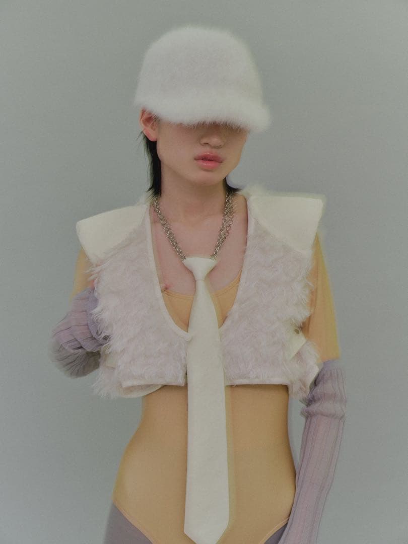 【KISHIDAMIKI】wool cropped top ベスト キシダミキ