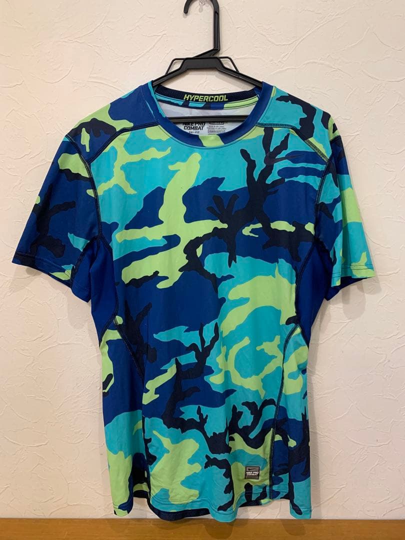 N0303-07★野球 アンダーシャツ 長袖 半袖 青系カモフラージュ 他