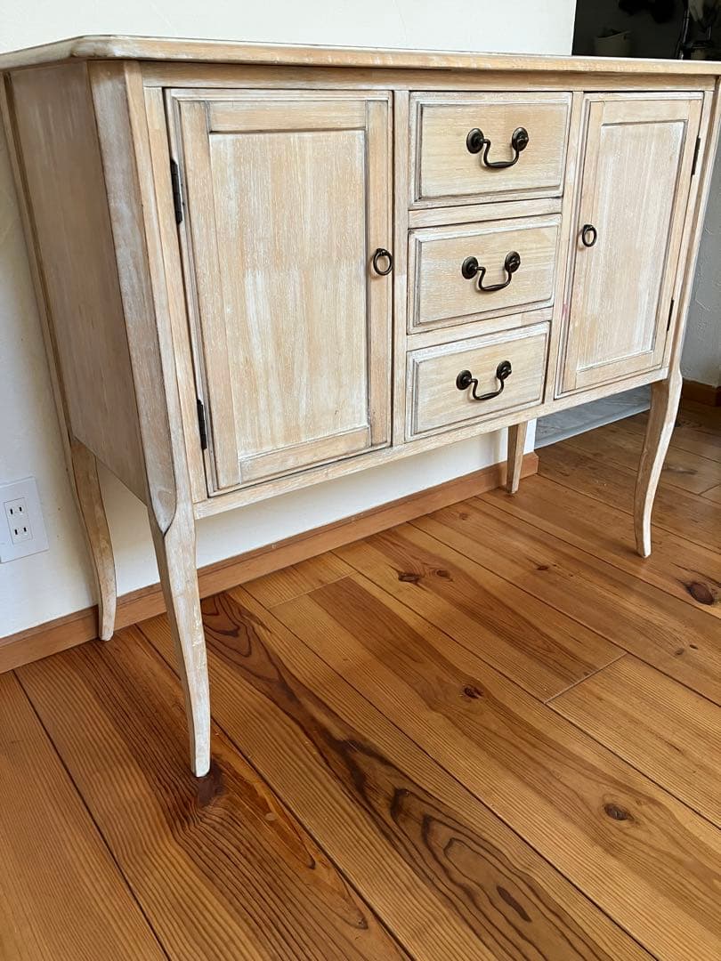 サイドボード キャビネット　チェスト　アンティーク仕上げ　フレンチ　シシリー