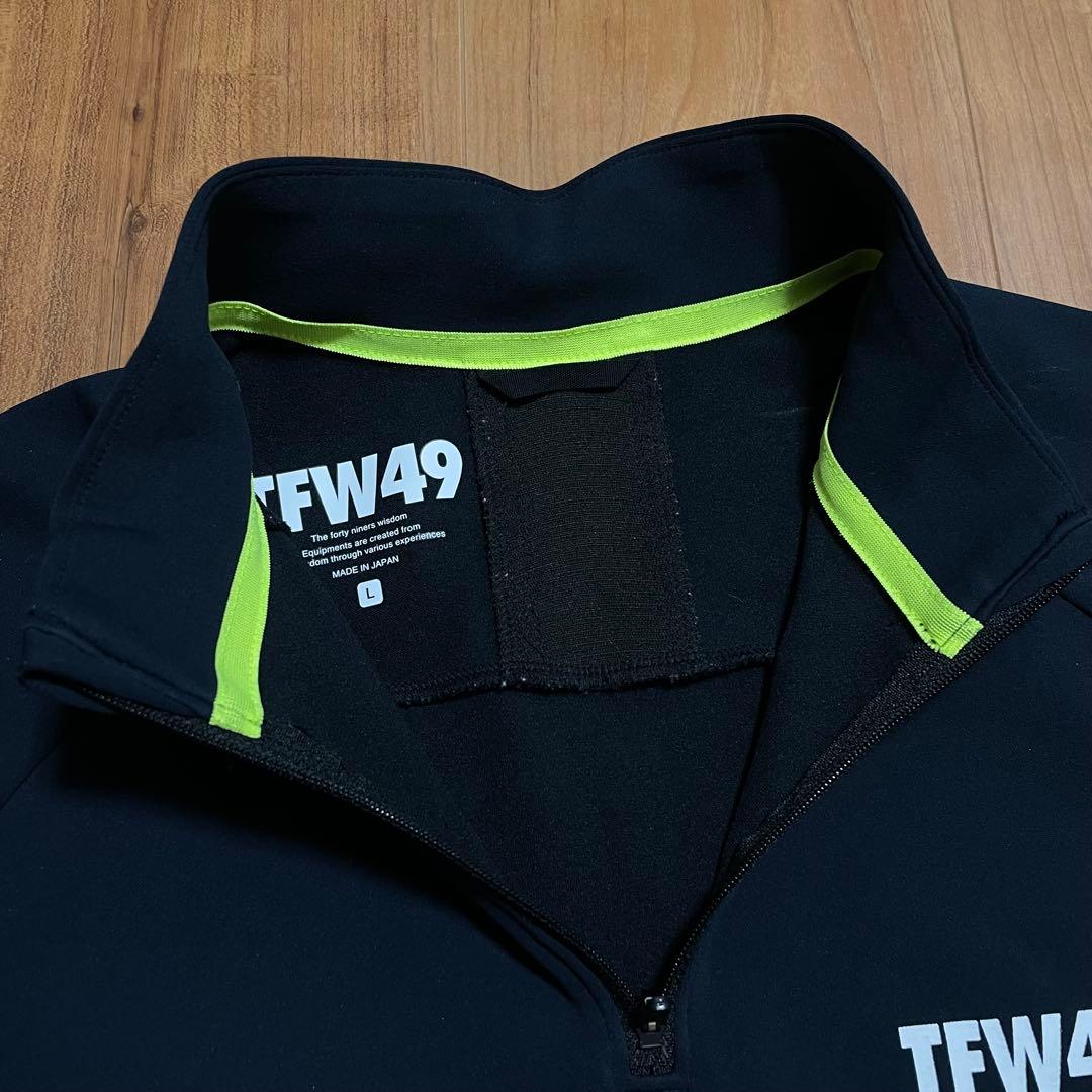 TFW49 ハーフジップ　ロングスリーブ　L ブラック　ゴルフ