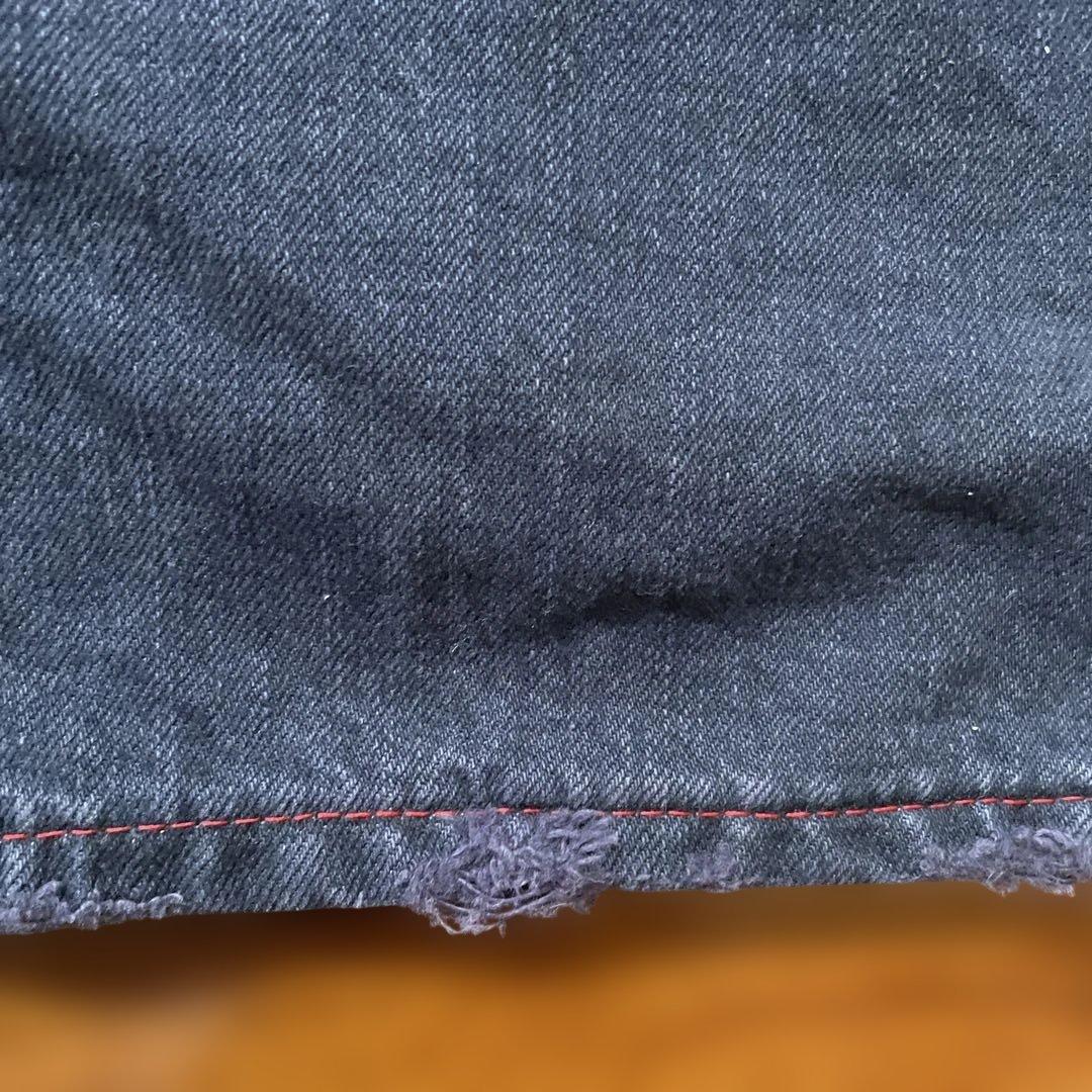 ジュンヤワタナベ　コムデギャルソンダークブルーデニムジーンズ ロールアップ裾