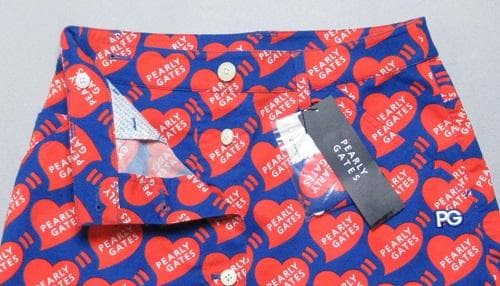 新品 パーリーゲイツ ゴルフ　ハート柄 ストレッチスカート/1(M)