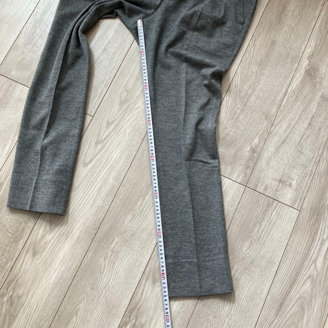 BEAMS GOLF ビームスゴルフ ウールストレッチパンツ ロゴ　グレー
