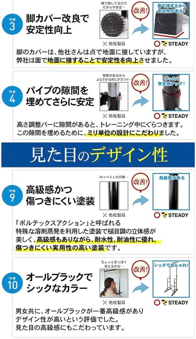 STEADY 懸垂マシン ST118 ぶら下がり健康器