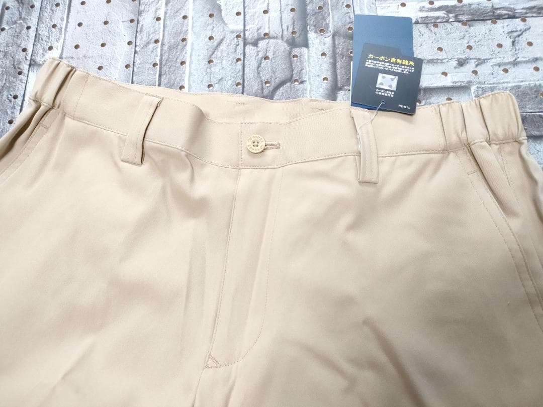 yonex GWS4142 メンズノータックパンツ ベージュ Lサイズ