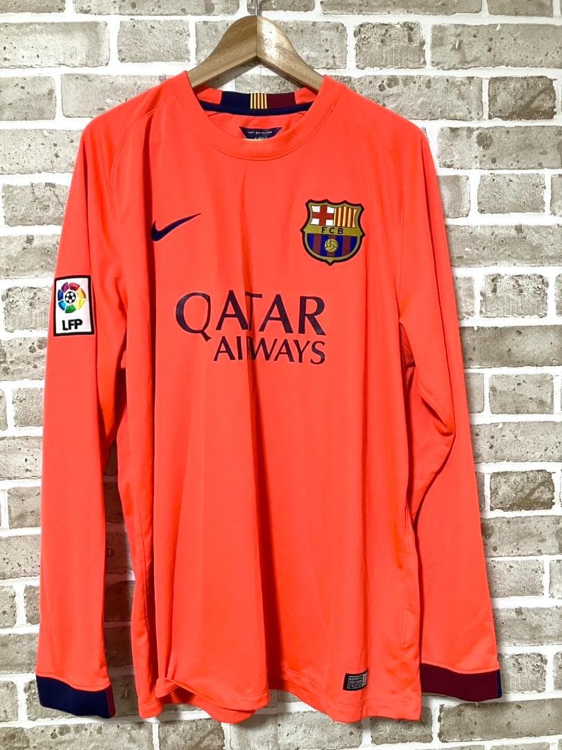 【24時間以内/匿名配送】ナイキ バルセロナ 長袖 ユニフォーム 2014 XL