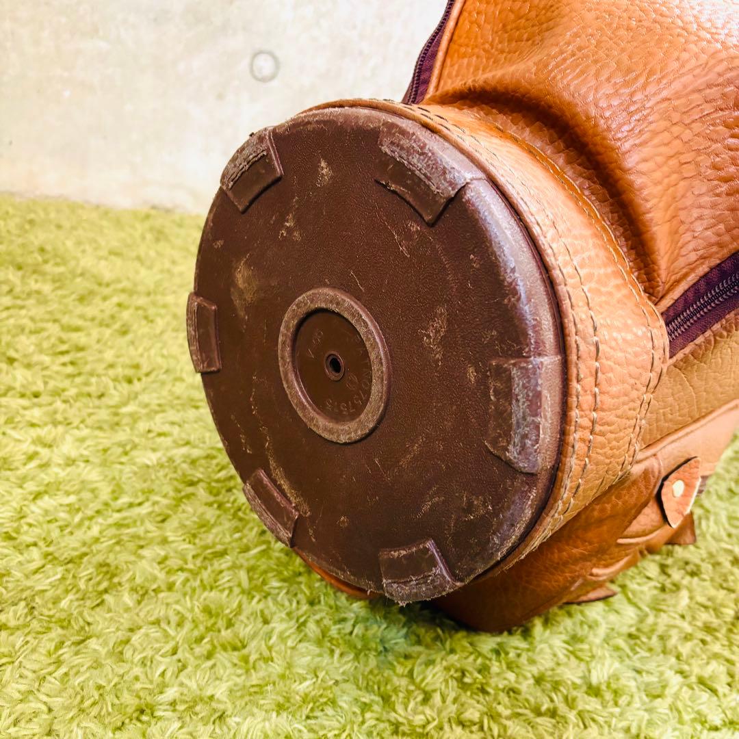 ビンテージ　バーバリー　ゴルフクラブ　キャディバッグ　ノバチェック　本革　レザー