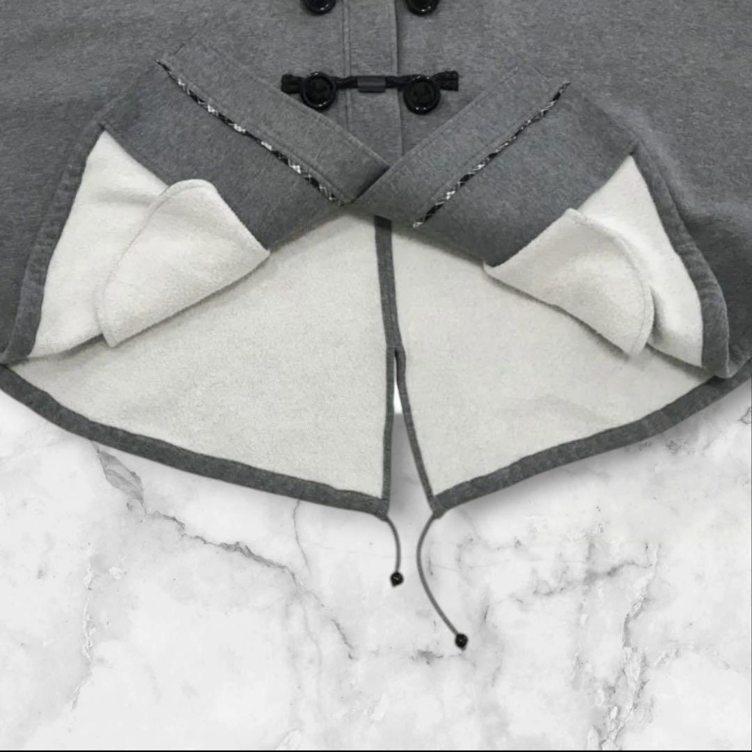 美品❤️バーバリーブルーレーベルホースマーク ラクーンファーポンチョ ケープコート