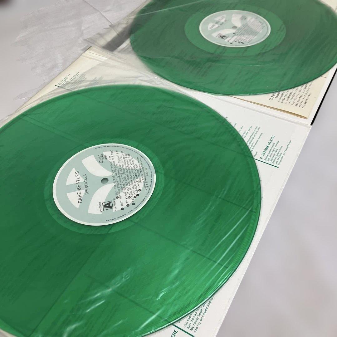 ⑮-1 RARE BEATLES 2LP グリーン盤 日本盤 ナンバー入