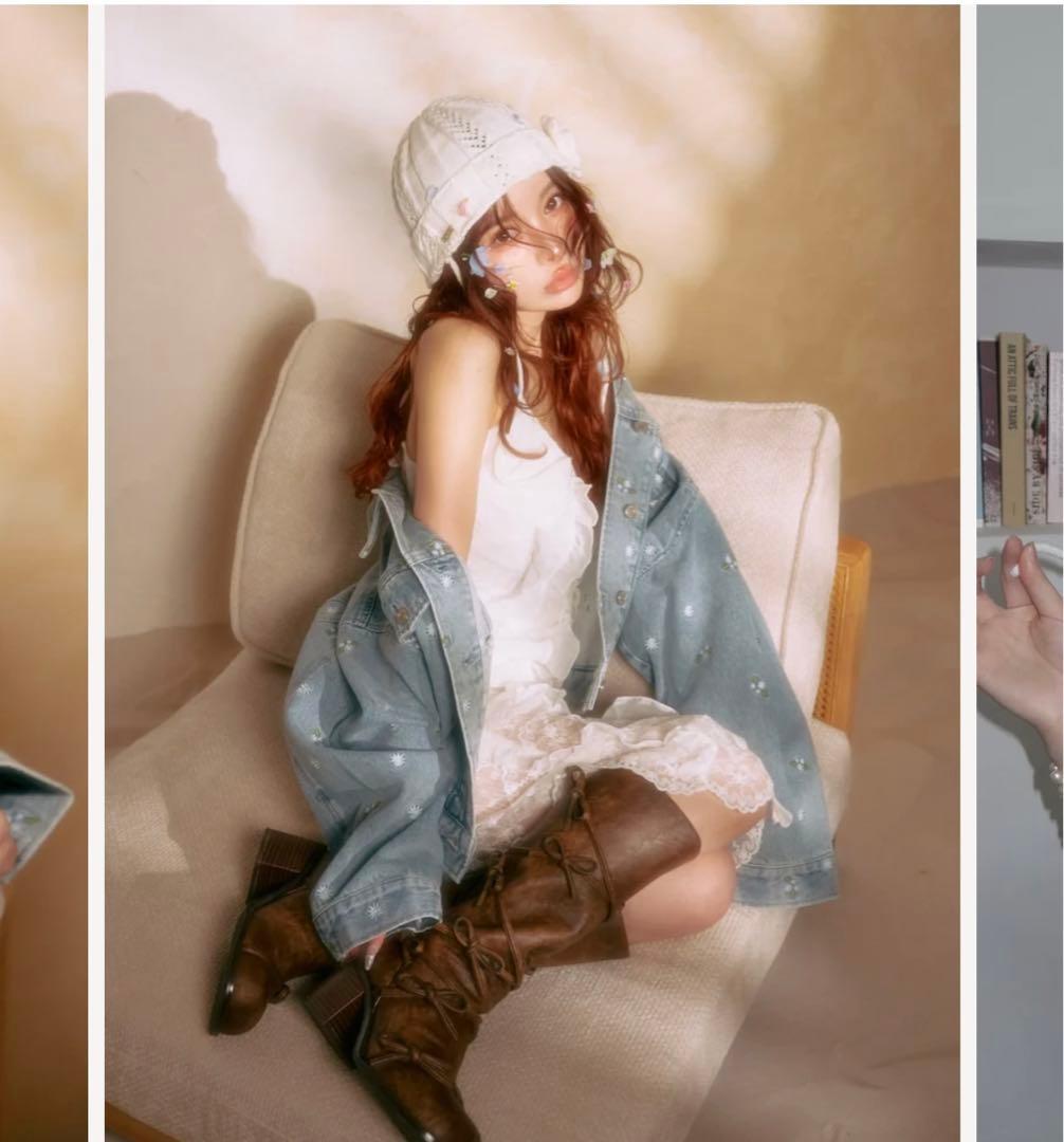 新品未開封 ダーリッチ クロシェビーニー ホワイト