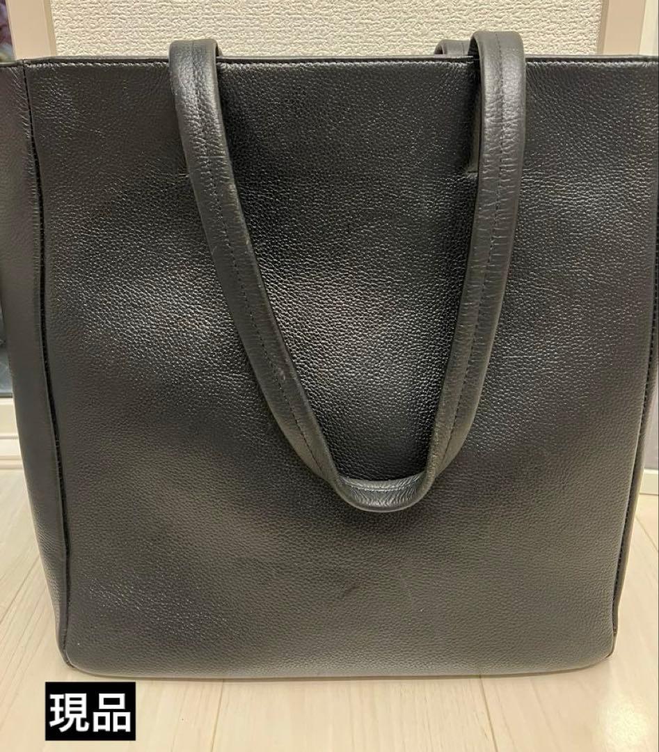 【SHIPS】スマート レザー ヴァーティカル トートバッグ