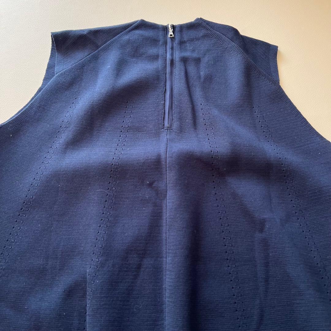 美品✨ドゥロワー　14Gミラノ編みノースリーブワンピース　ロングフレア