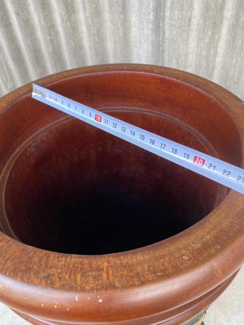 木製　傘立て　葡萄　アンティーク　マホガニー