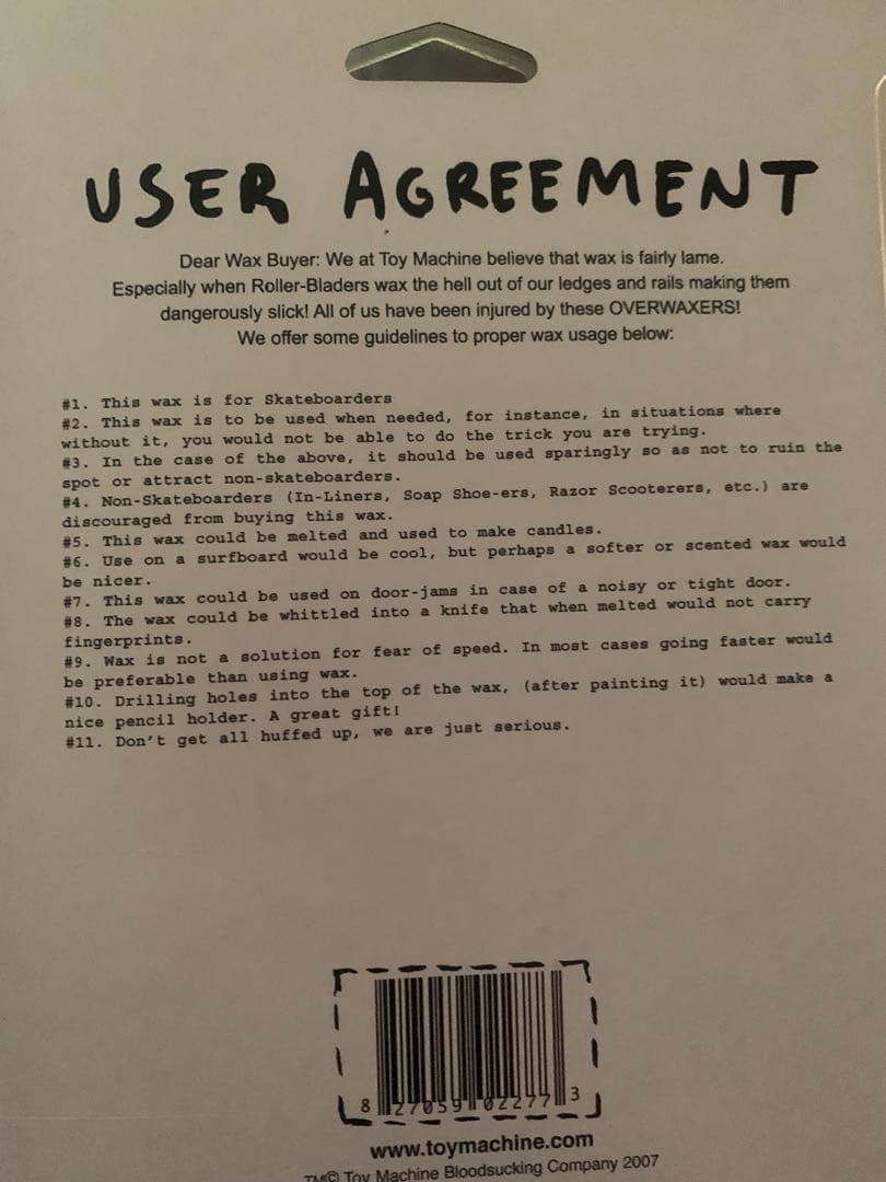 toy machine セクトアイ　ワックス　新品未開封