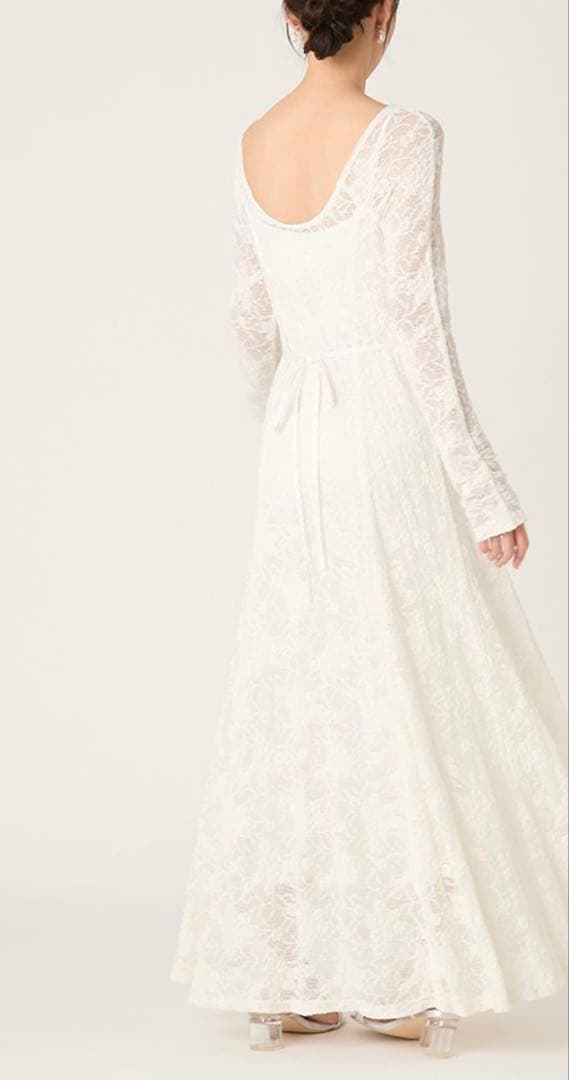 FRAY I.D スクエアネックストレッチレースワンピース フレイアイディー