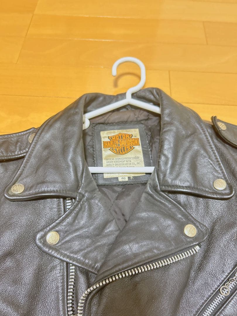 ハーレーダビットソン　革ジャン　ライダース　ジャケット　ブラック　40 黒