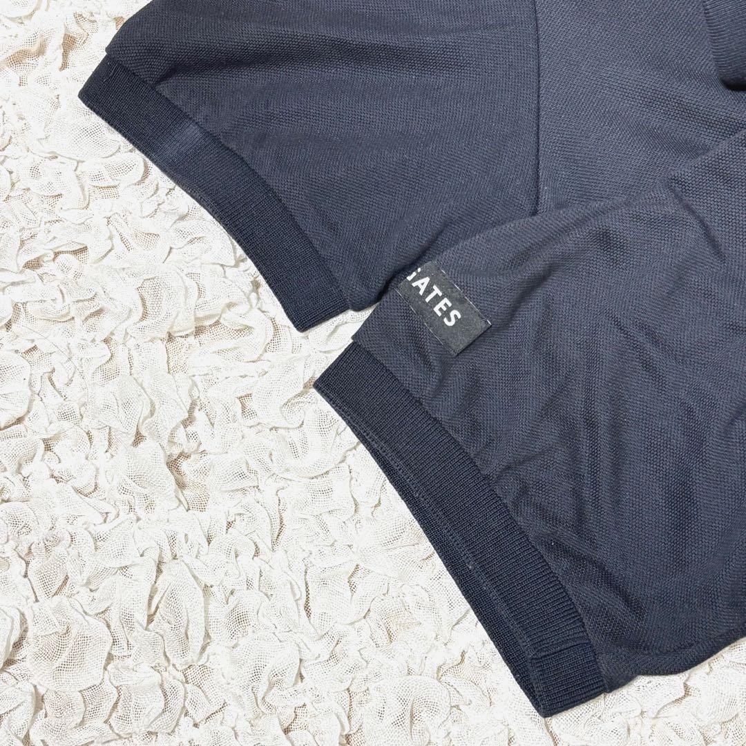 美品 パーリーゲイツ ポロシャツ 背面ロゴ 23SS ゴルフ ウェア ネイビー