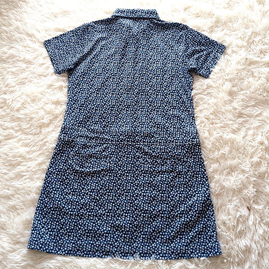 新品　マリクレール ゴルフ 半袖ワンピース　小花柄　フリージングスキン　L