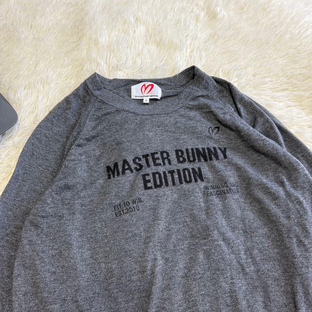 【マスターバニー】極美品 ニットセーター グレー ラメ 6サイズ メンズ