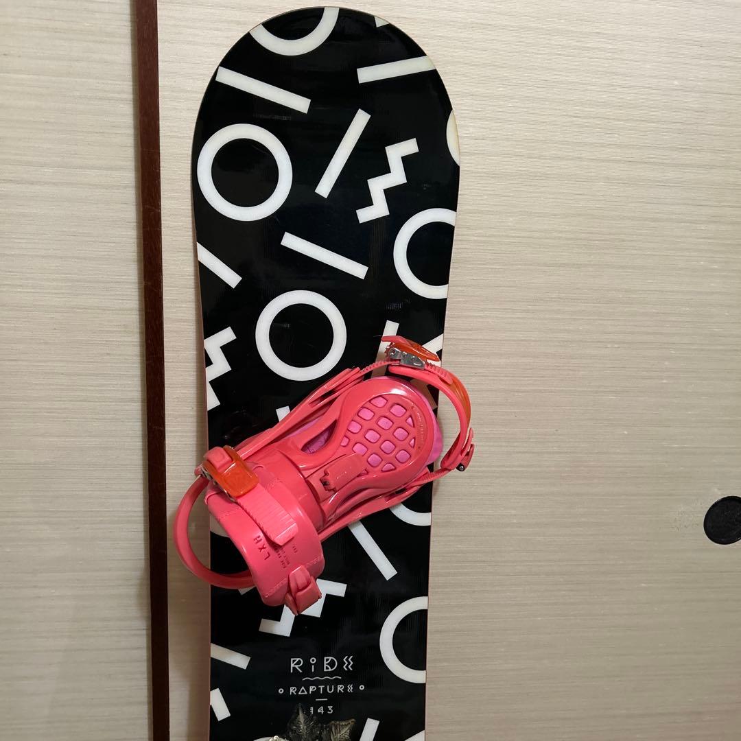 スノーボードRIDE 143cm 、LXHバインディング、カバー、リーシュコード