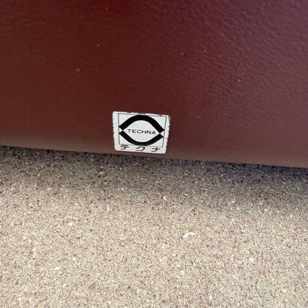 昭和レトロ テクナ レザーソファ 2人掛け セパレート ヴィンテージ 応接ソファ