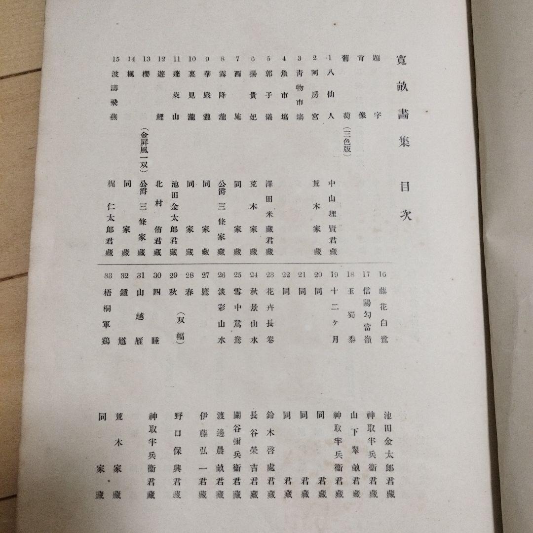 希少　古本「寛畝画集」荒木寛畝　荒木十畝　明治　古美術　アンティーク