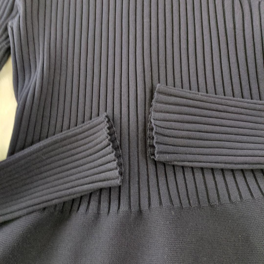 【美品】PLST ホールガーメントニットフレアワンピース（長袖）