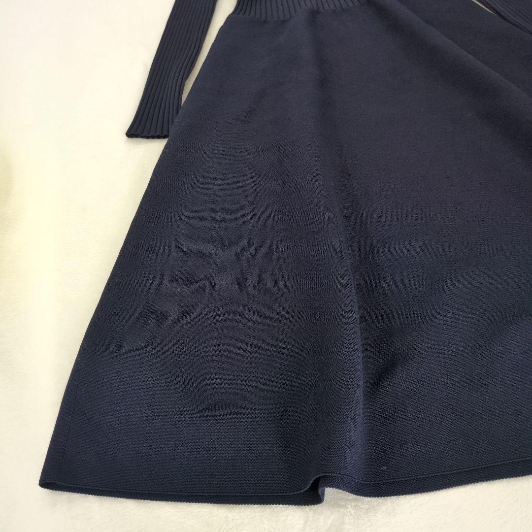 【美品】PLST ホールガーメントニットフレアワンピース（長袖）
