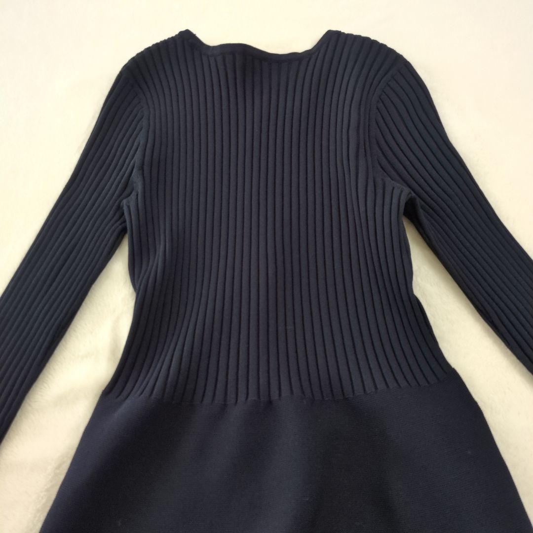 【美品】PLST ホールガーメントニットフレアワンピース（長袖）