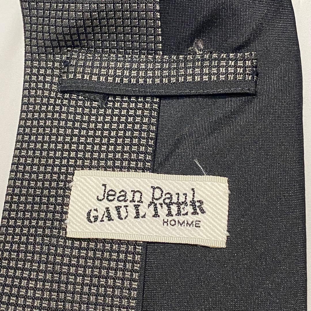 【美品】 Jean Paul GAULTIER シルク ネクタイ ロゴ